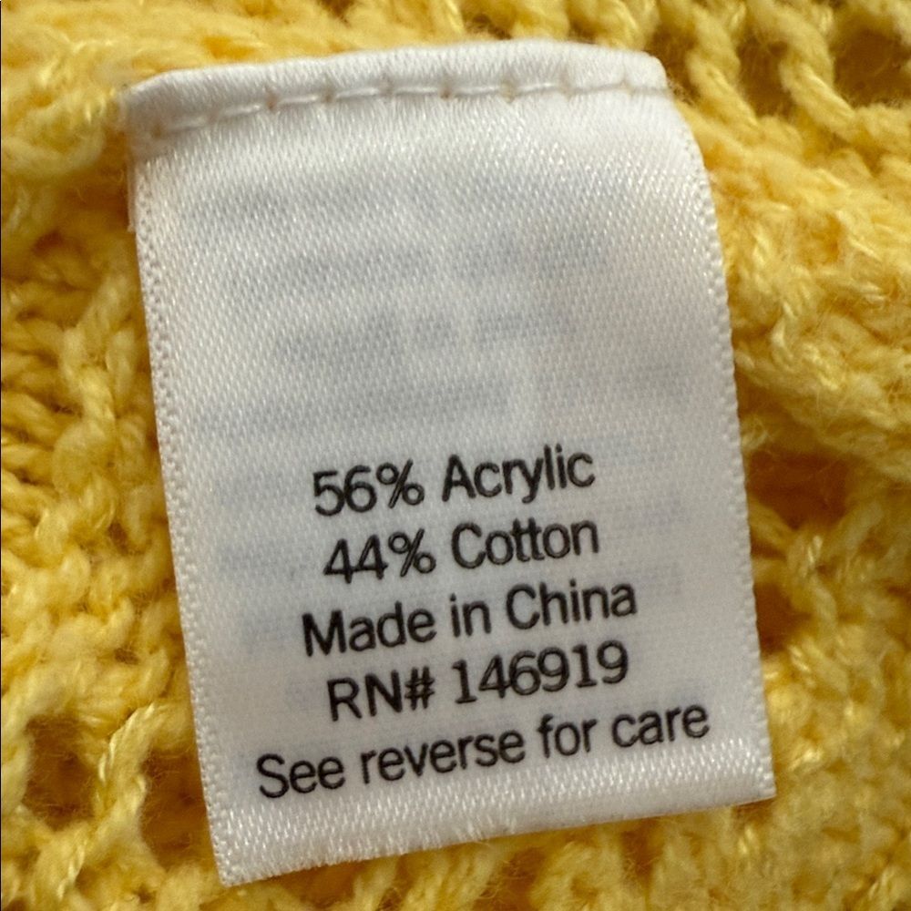 LC Lauren Conrad Yellow Bell Sleeve Women's Sweater - Picture 7 of 7